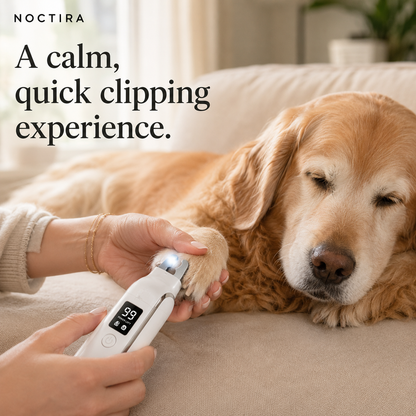 Noctira 2-in-1 Dog & Cat Nail Clipper + Grinder — Quick-Sensor Trimmer for Senior & Anxious Pets