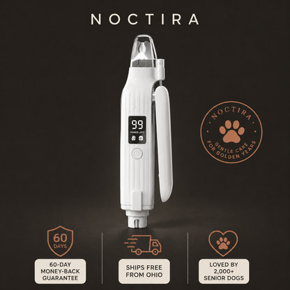 Noctira 2-in-1 Dog & Cat Nail Clipper + Grinder — Quick-Sensor Trimmer for Senior & Anxious Pets