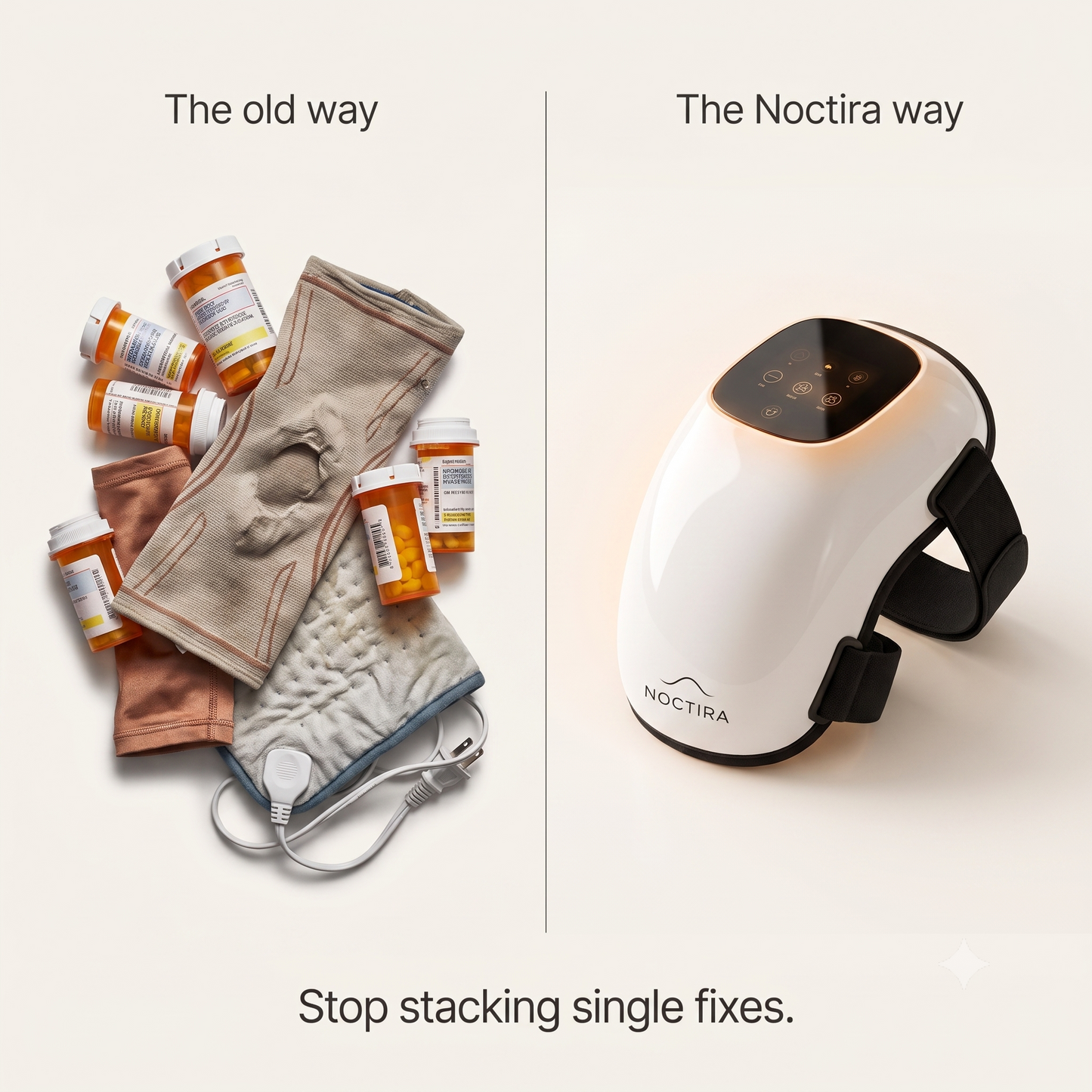 Noctira™ Knee Comfort Repair — Heat, Red Light & Vibration Massager