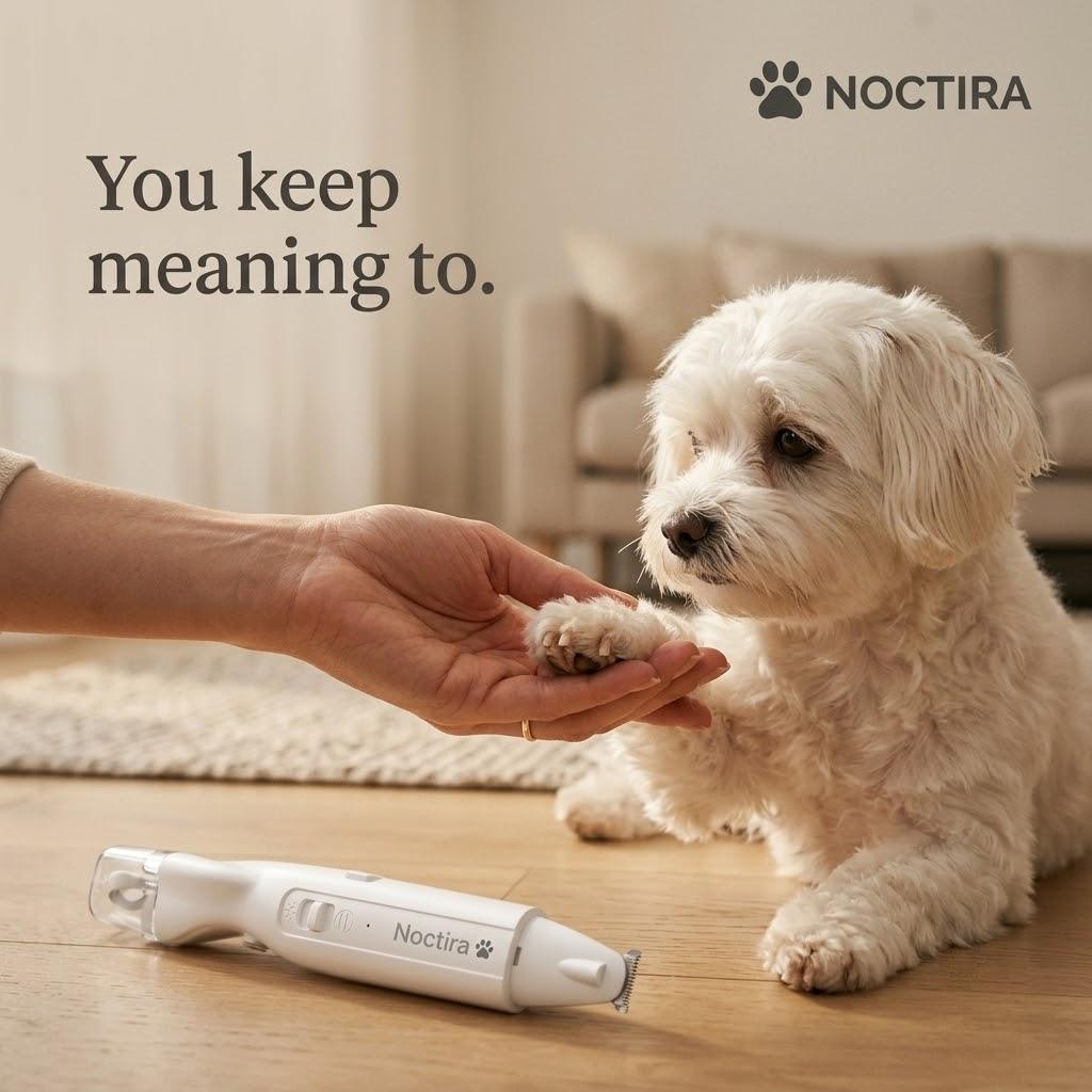 Noctira 2-in-1 Pet Nail Clipper & Paw Trimmer — Quiet Grooming Kit for Small Dogs & Cats