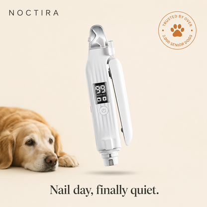Noctira 2-in-1 Dog & Cat Nail Clipper + Grinder — Quick-Sensor Trimmer for Senior & Anxious Pets
