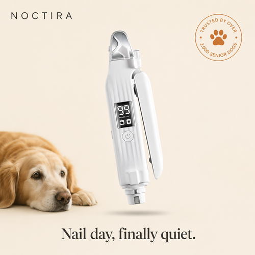 Noctira 2-in-1 Dog & Cat Nail Clipper + Grinder — Quick-Sensor Trimmer for Senior & Anxious Pets